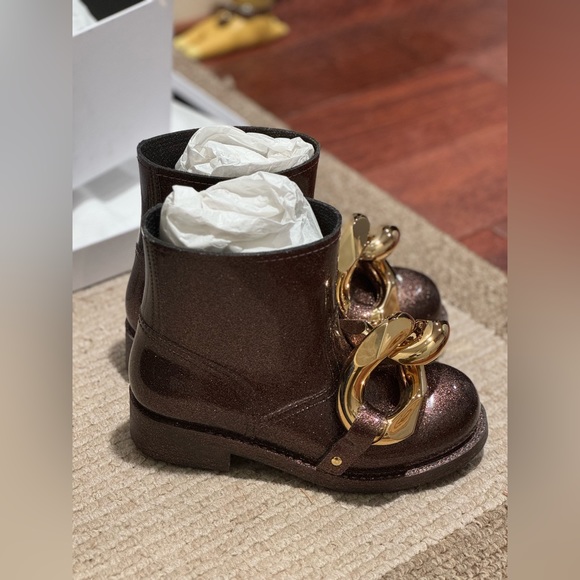 JW Anderson Brown Glitter Rubber Ankle Boot(Rain Boot) Size 36 - Picture 2 of 12